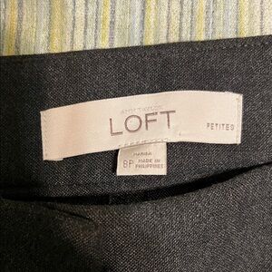 LOFT Petites charcoal grey dress slacks
